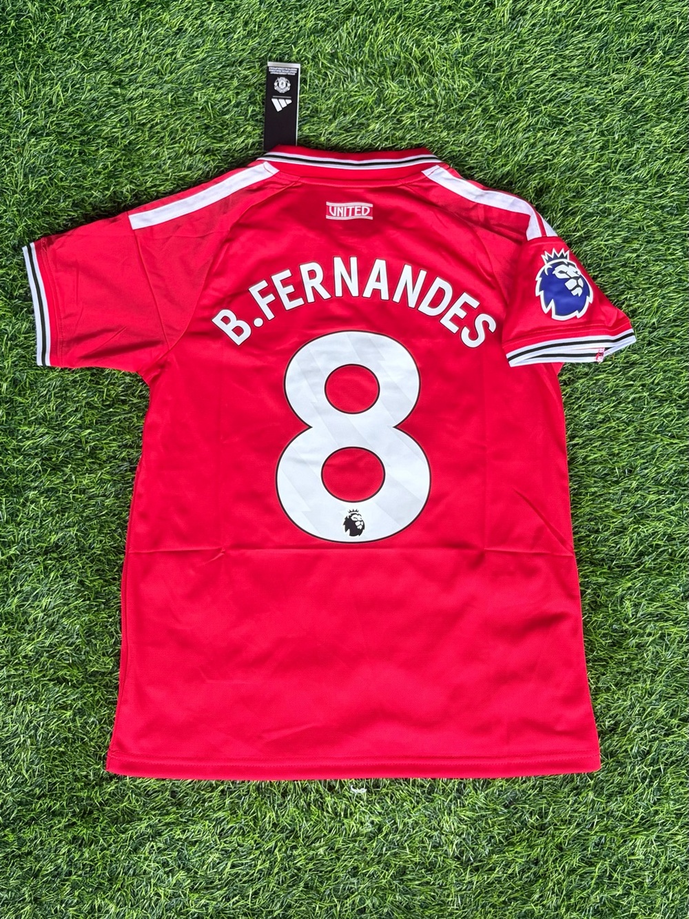 adidas Kids Red B. Fernandes #8 Soccer Jersey